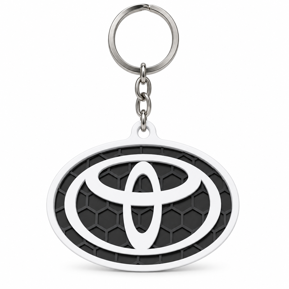 Breloc auto Toyota logo cu lanț și inel
