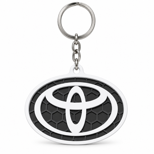 Breloc auto Toyota logo cu lanț și inel