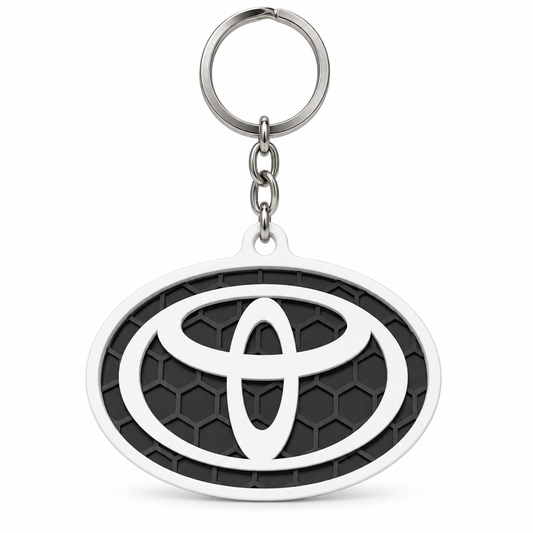 Breloc auto Toyota logo cu lanț și inel