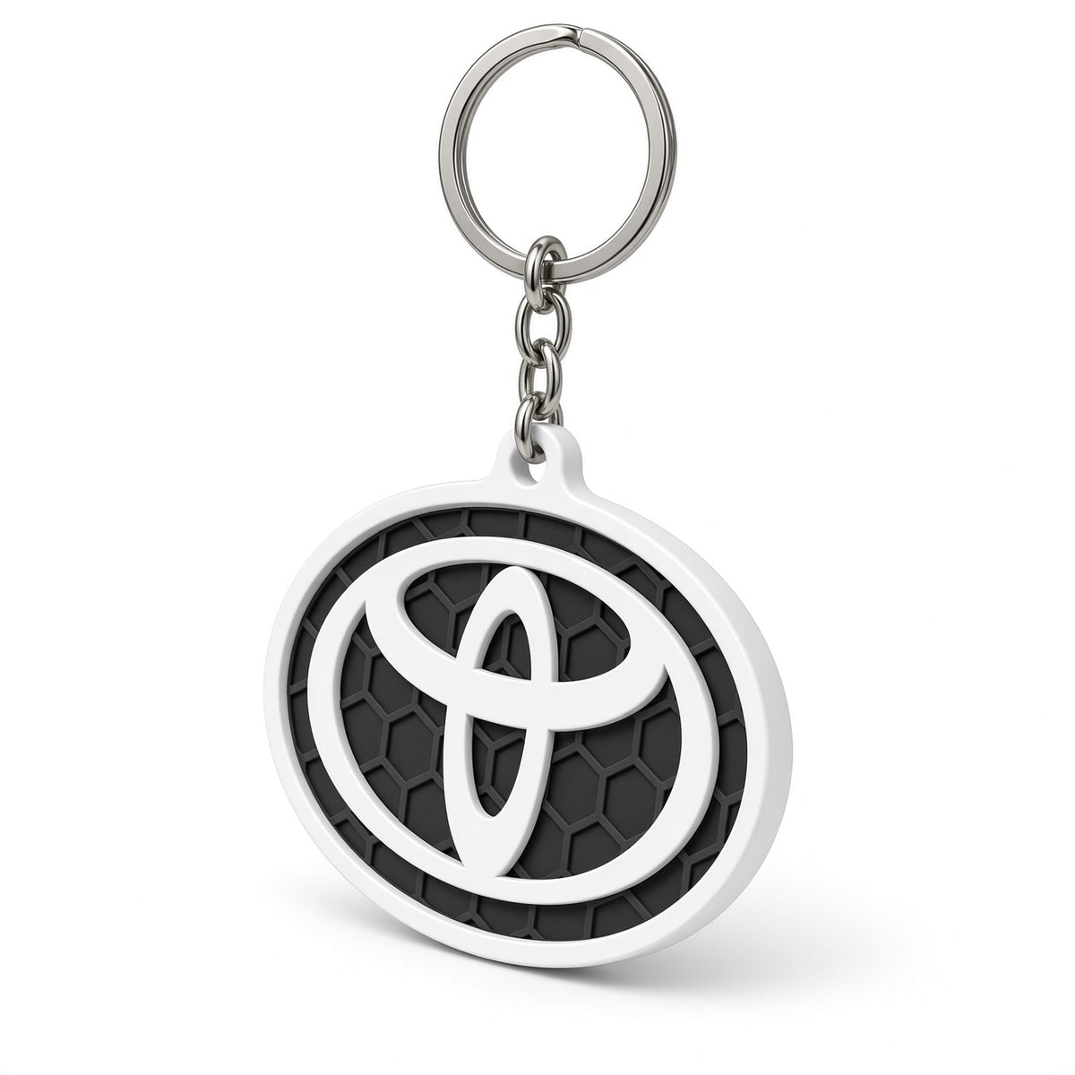 Breloc auto Toyota logo cu lanț și inel