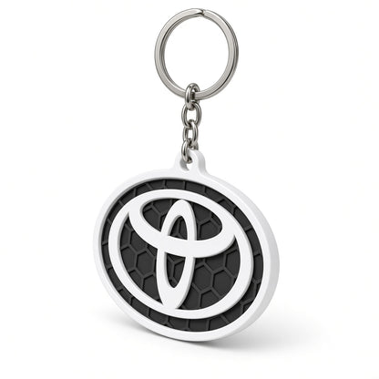 Breloc auto Toyota logo cu lanț și inel