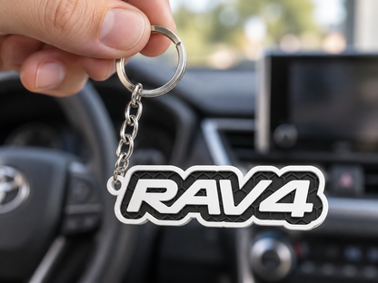 Breloc auto Toyota RAV4 cu lanț și inel