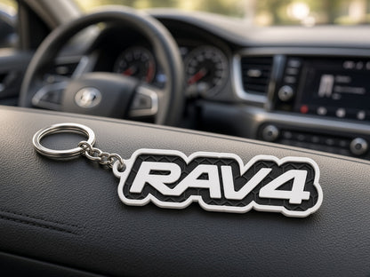 Breloc auto Toyota RAV4 cu lanț și inel