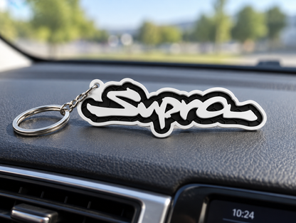 Breloc auto Toyota Supra cu lanț și inel
