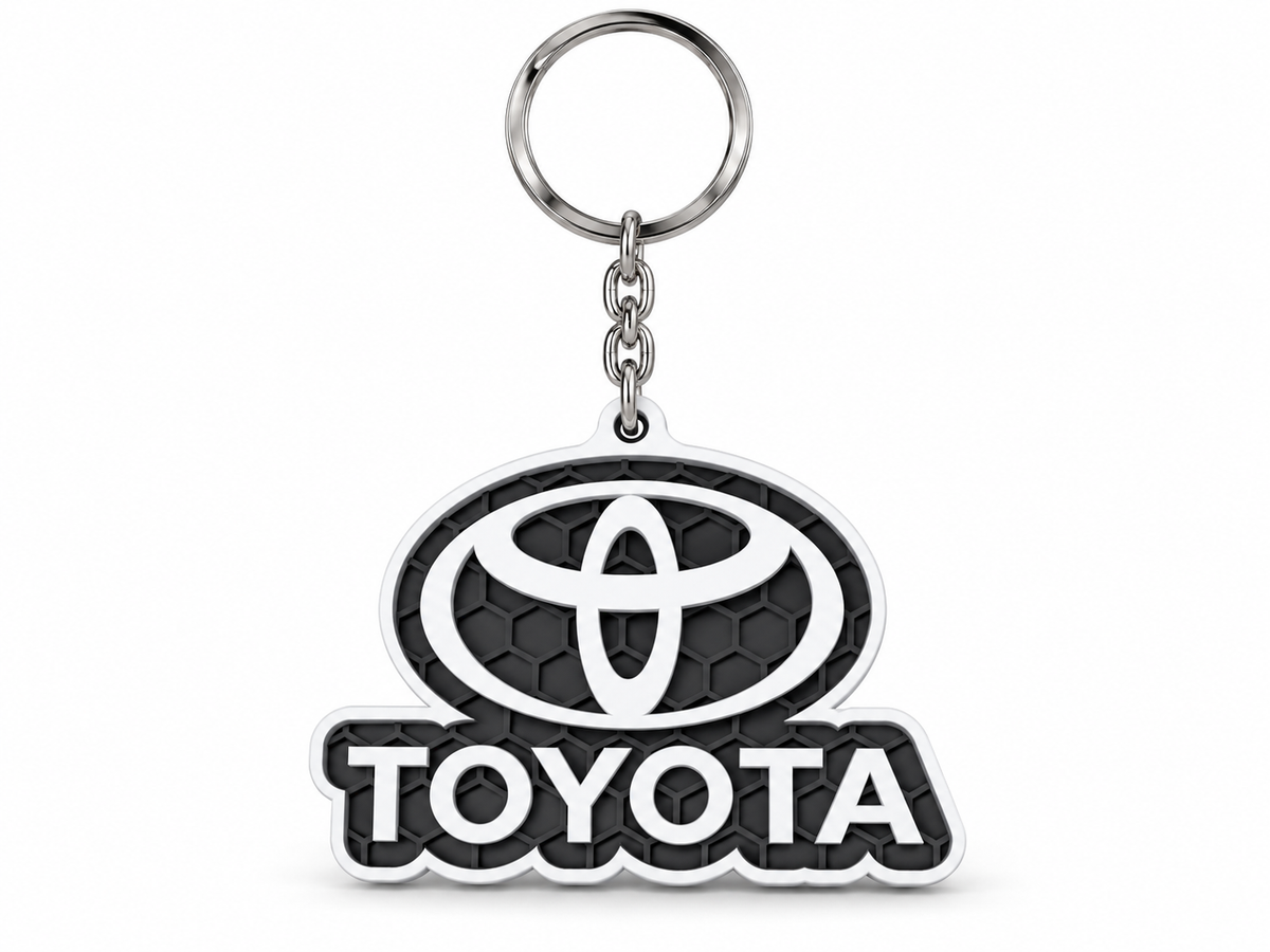 Breloc auto Toyota inscripție cu lanț și inel