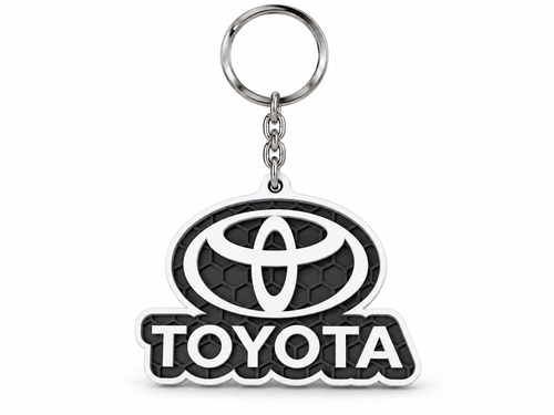 Breloc auto Toyota inscripție cu lanț și inel