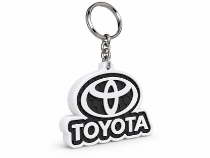 Breloc auto Toyota inscripție cu lanț și inel