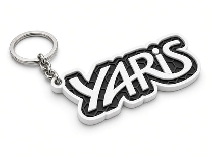 Breloc auto Toyota Yaris cu lanț și inel