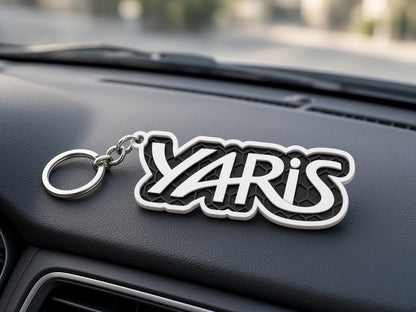 Breloc auto Toyota Yaris cu lanț și inel