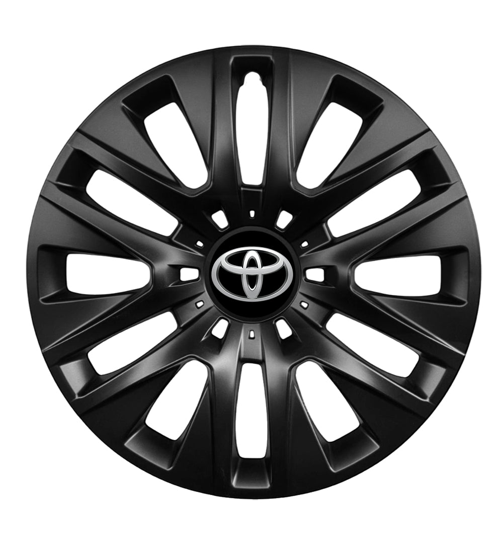 Set 4 capace roti 14 inchi (R14) compatibile gama Toyota model - 225 Black