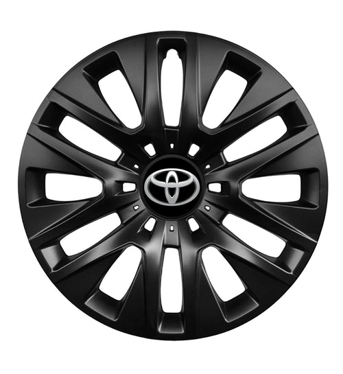 Set 4 capace roti 14 inchi (R14) compatibile gama Toyota model - 225 Black