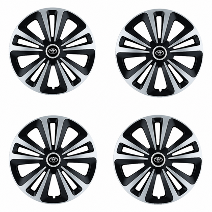 Set 4 Capace Roti Terra Gri-Negru R15 Compatibil Cu Toyota