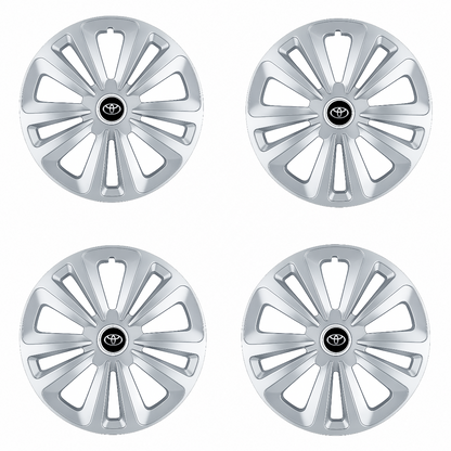 Set 4 Capace Roti Terra Gri R15 pentru Toyota