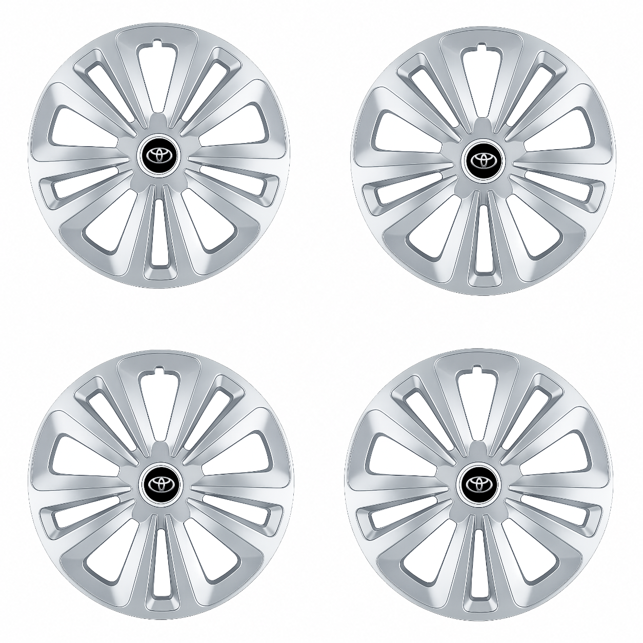 Set 4 Capace Roti Terra Gri R14, pentru Toyota