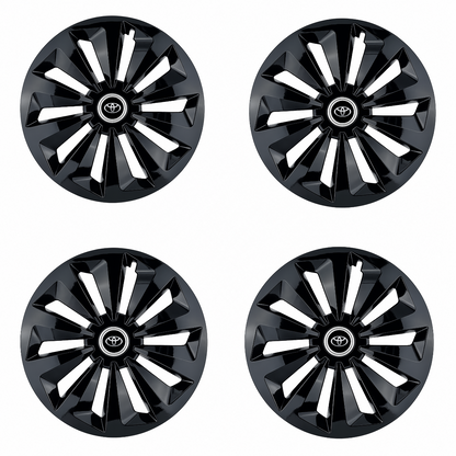 Set 4 capace roti Fox negru R14 Compatibil Cu Toyota