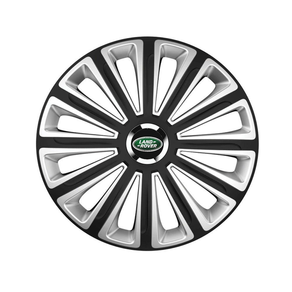 trend Set 4 capace roti Silver/black cu inel cromat Trend R15 pentru gama auto Land Rover Trend Silver-Black