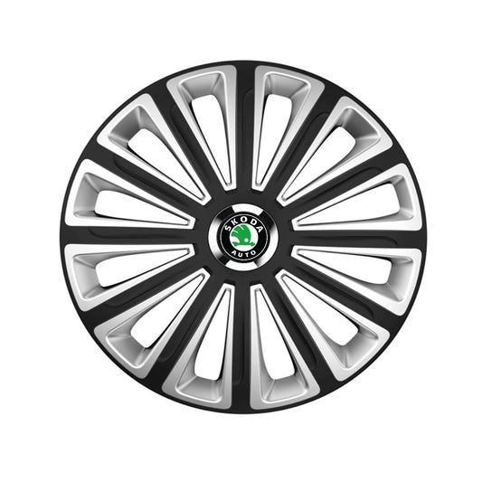 4 db R14-es dísztárcsa Skoda Trend Silver-Black kompatibilis
