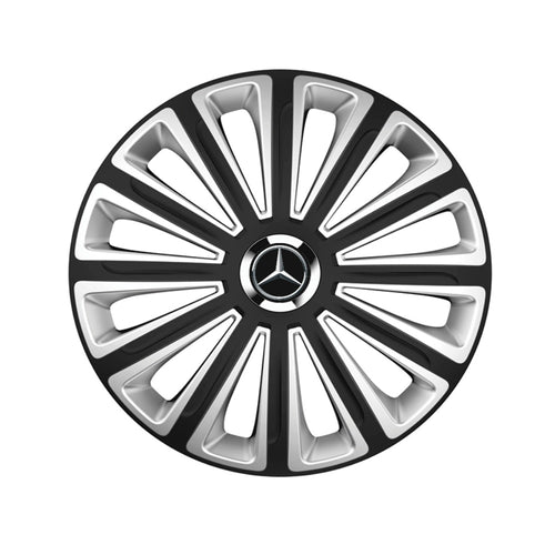 Set 4 capace roti R15 Compatibil Cu Mercedes-Benz Trend Silver-Black