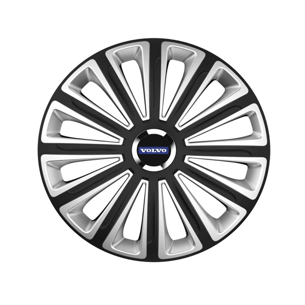 Set 4 capace roti R15 Compatibil Cu Volvo Trend Silver-Black