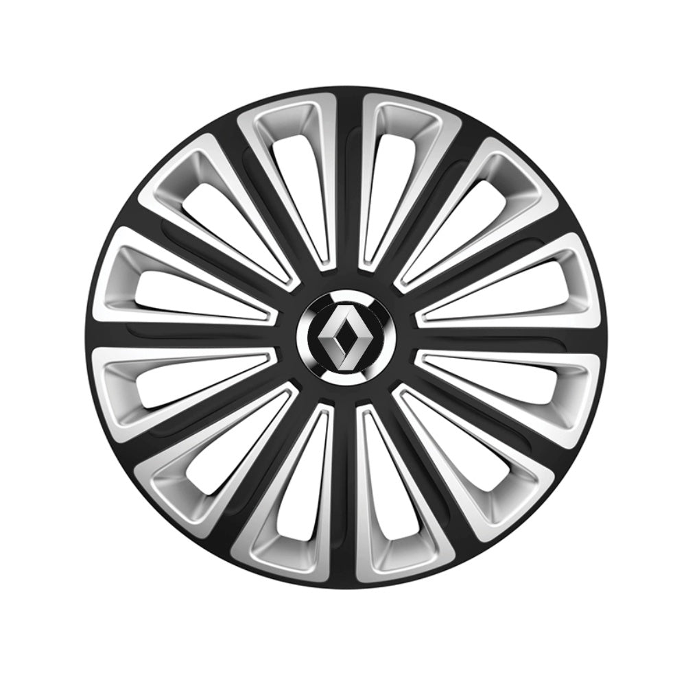 Set 4 capace roti R16 Compatibil Cu Renault Trend Silver-Black