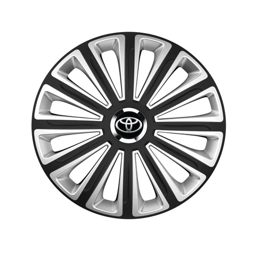Set 4 capace roti R16 Compatibil Cu Toyota Trend Silver-Black