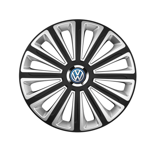 Set 4 capace roti R16 Compatibil Cu Volkswagen Trend Silver-Black