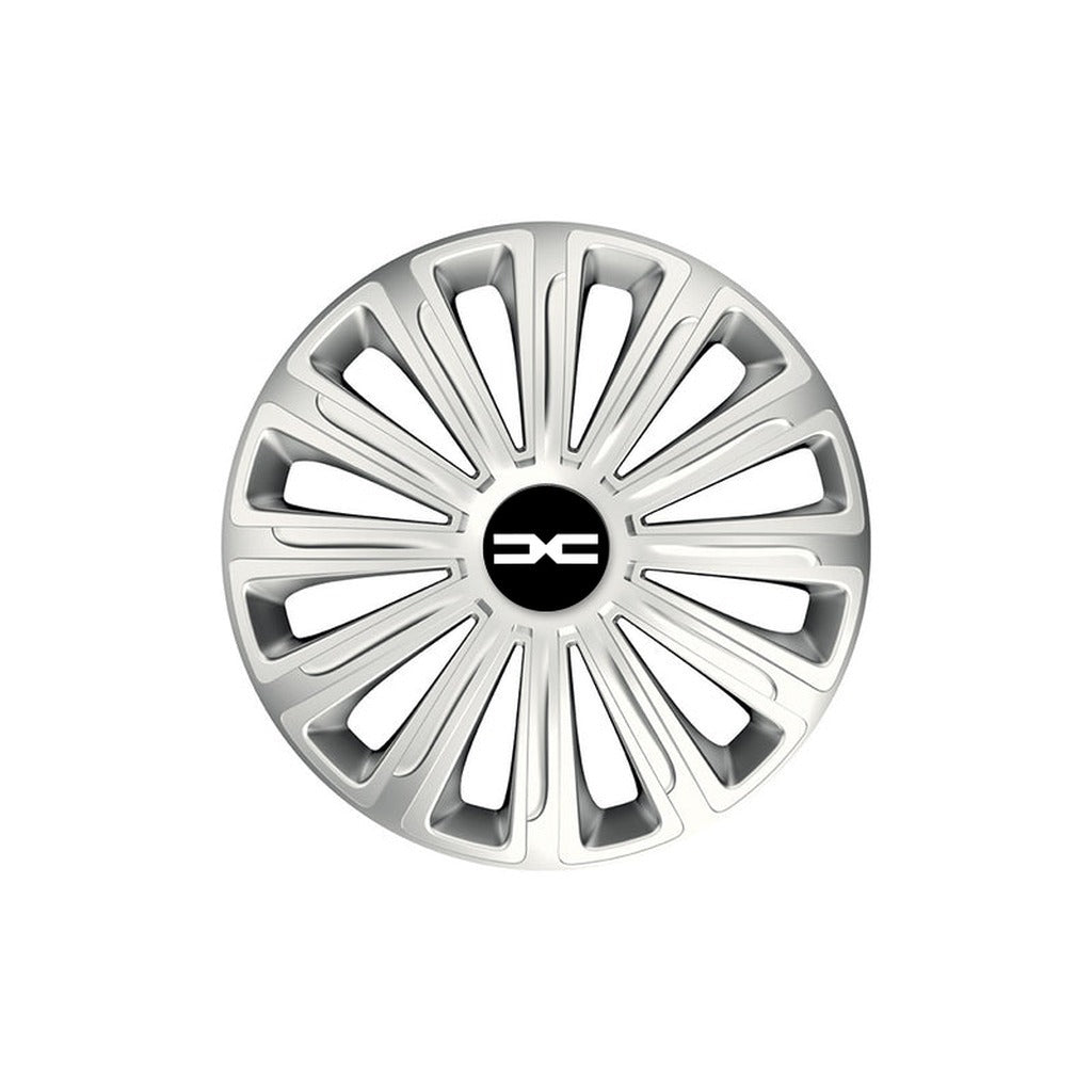 Set 4 capace roti Cu Inel Cromat Trend R14 Compatibil Cu Dacia Nou