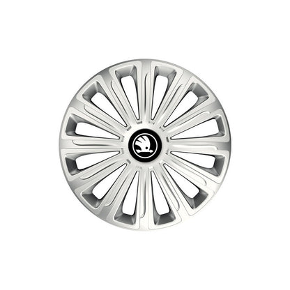 Set 4 capace roti Cu Inel Cromat Trend R14 Compatibil Cu Skoda Nou