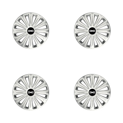 Set 4 capace roti Cu Inel Cromat Trend R15 Compatibil Cu Dacia Nou