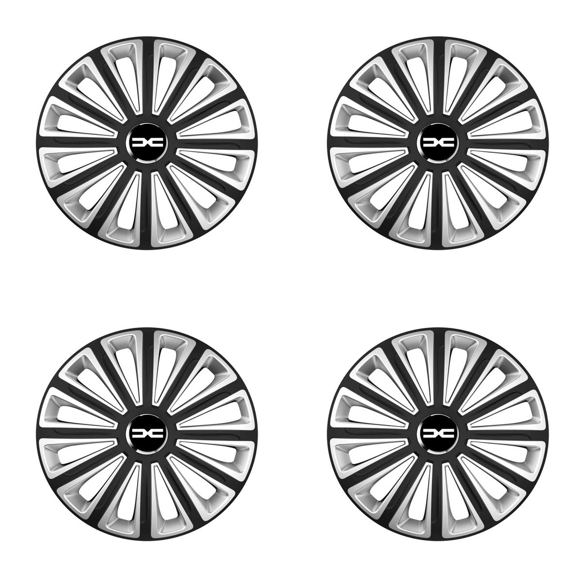 Set 4 capace roti R14 Compatibil Cu Dacia Nou Trend Silver-Black