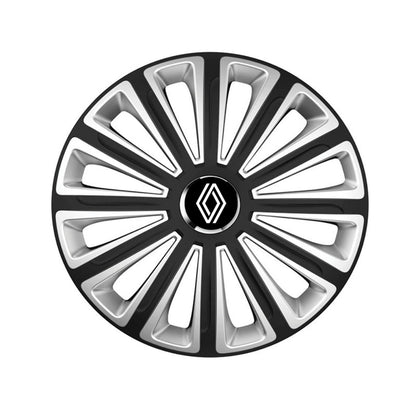 Set 4 capace roti R15 Compatibil Cu Renault Nou Trend Silver-Black