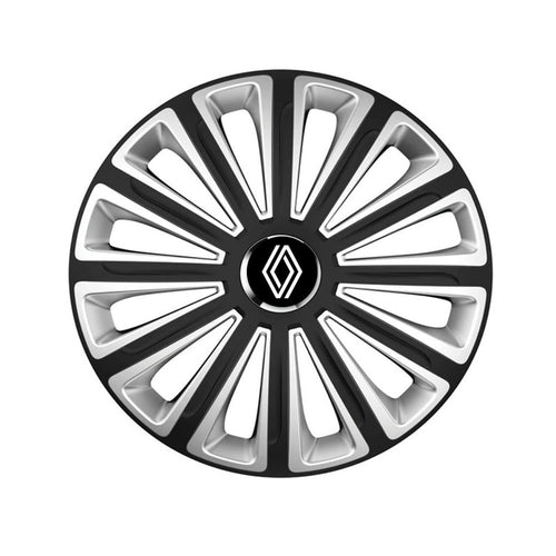 Set 4 capace roti R15 Compatibil Cu Renault Nou Trend Silver-Black