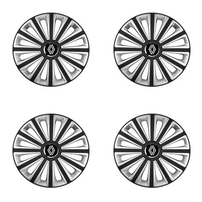 Set 4 capace roti R16 Compatibil Cu Renault Nou Trend Silver-Black