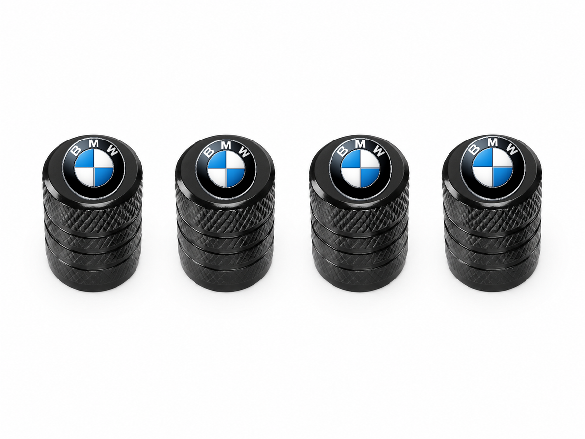 Set 4 Capacele Ventil Auto din Aluminiu cu Sigla BMW - Negru