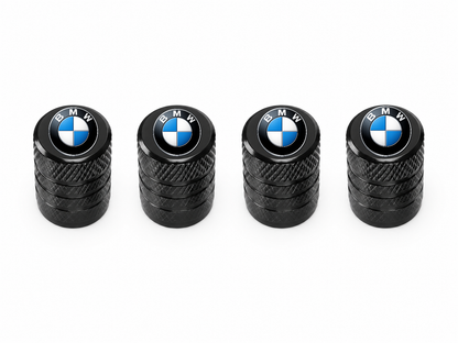 Set 4 Capacele Ventil Auto din Aluminiu cu Sigla BMW - Negru