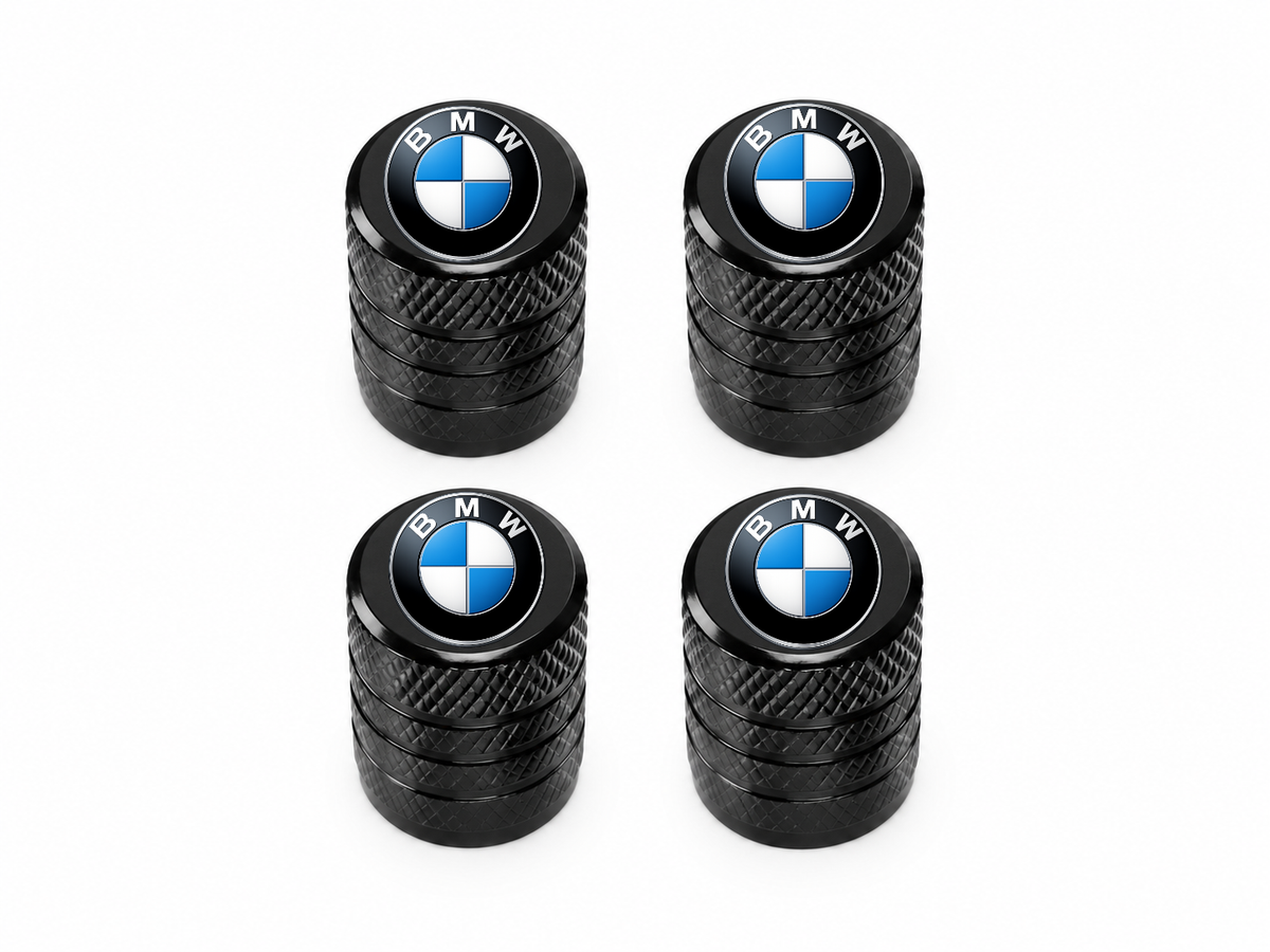 Set 4 Capacele Ventil Auto din Aluminiu cu Sigla BMW - Negru
