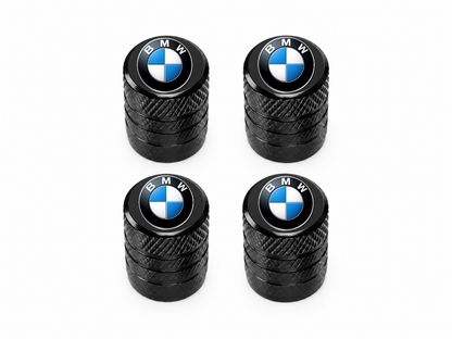 Set 4 Capacele Ventil Auto din Aluminiu cu Sigla BMW - Negru