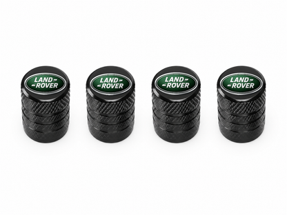 Set 4 Capacele Ventil Auto din Aluminiu cu Sigla Land Rover - Negru