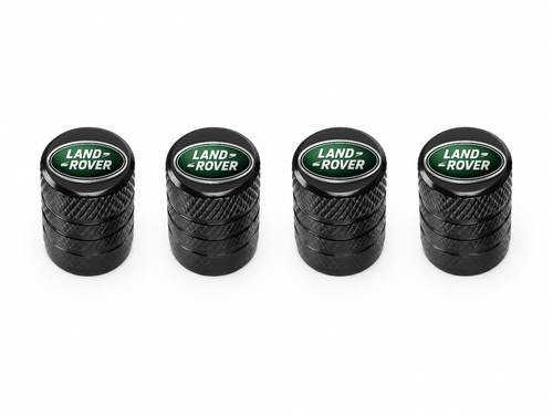 Set 4 Capacele Ventil Auto din Aluminiu cu Sigla Land Rover - Negru
