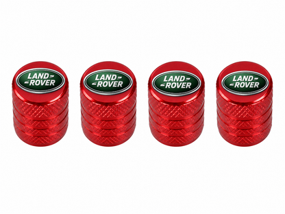 Set 4 Capacele Ventil Auto din Aluminiu cu Sigla Land Rover - Rosu