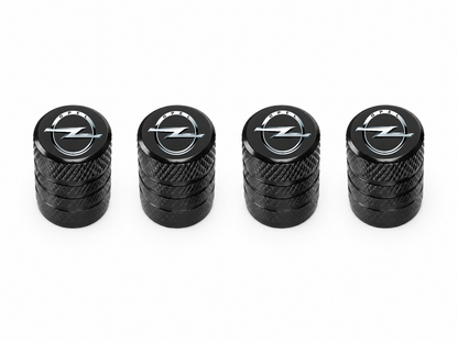 Set 4 Capacele Ventil Auto din Aluminiu cu Sigla Opel - Negru