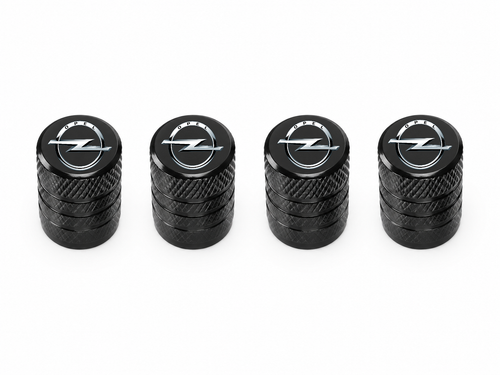 Set 4 Capacele Ventil Auto din Aluminiu cu Sigla Opel - Negru