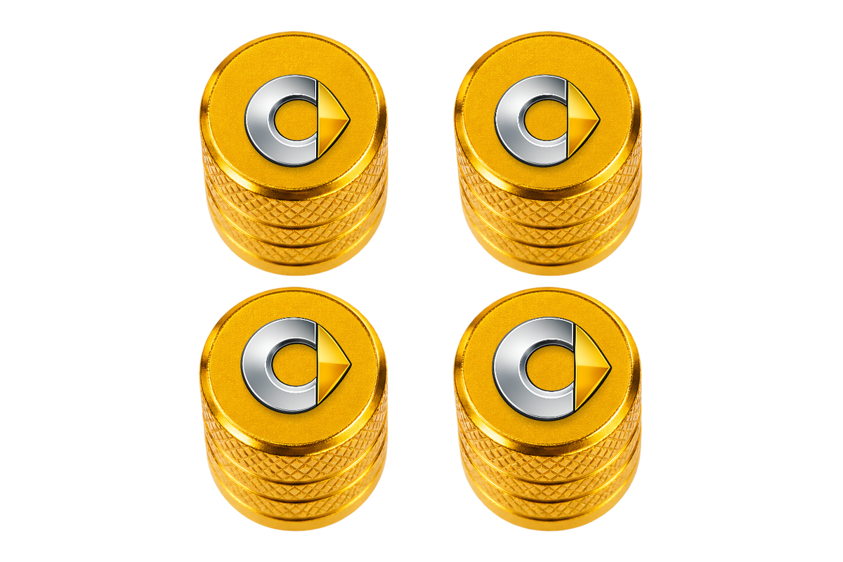 Set 4 Capacele Ventil Auto din Aluminiu cu Sigla Smart - Gold