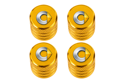 Set 4 Capacele Ventil Auto din Aluminiu cu Sigla Smart - Gold
