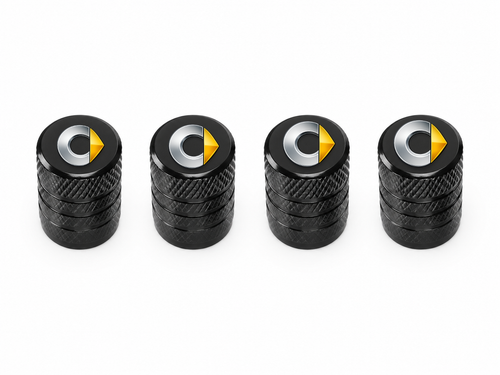 Set 4 Capacele Ventil Auto din Aluminiu cu Sigla Smart - Negru