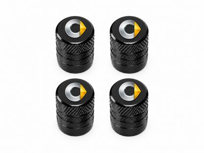 Set 4 Capacele Ventil Auto din Aluminiu cu Sigla Smart - Negru