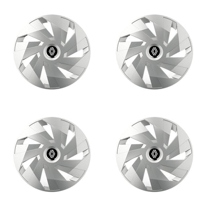 Set 4 capace roti Cu Inel Cromat Vector R14 Compatibil Cu Renault Nou