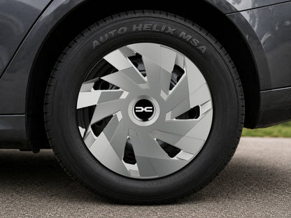 Set 4 capace roti Cu Inel Cromat Vector R16 Compatibil Cu Dacia Nou