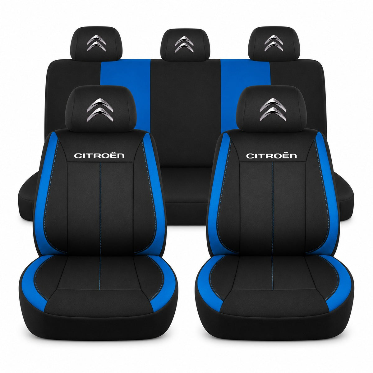 Set huse scaune Vision albastru cu logo Citroen