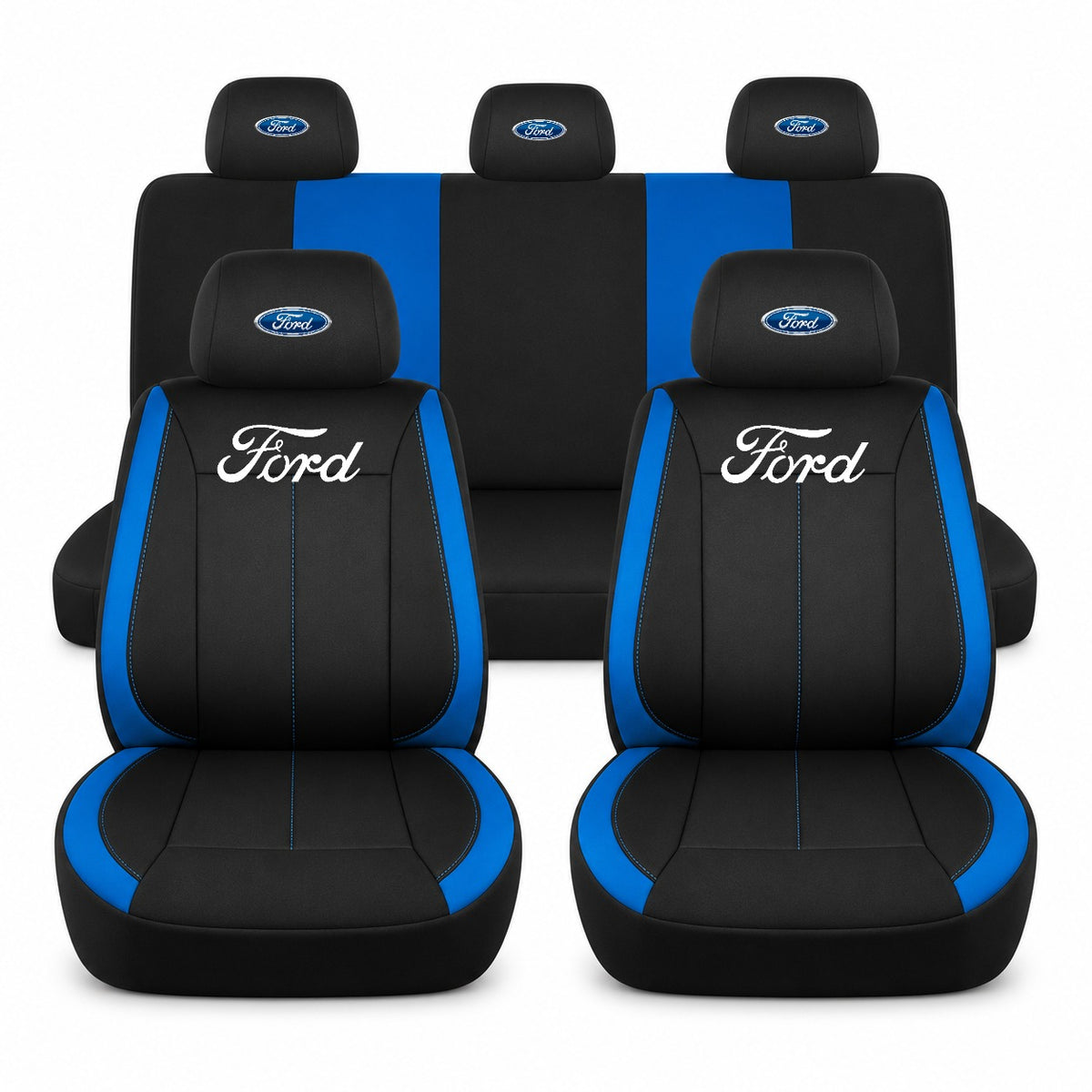 Set huse scaune Vision albastru cu logo Ford